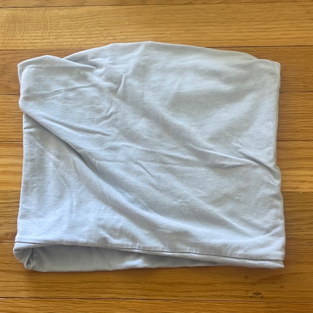 Baby blue cropped tube top